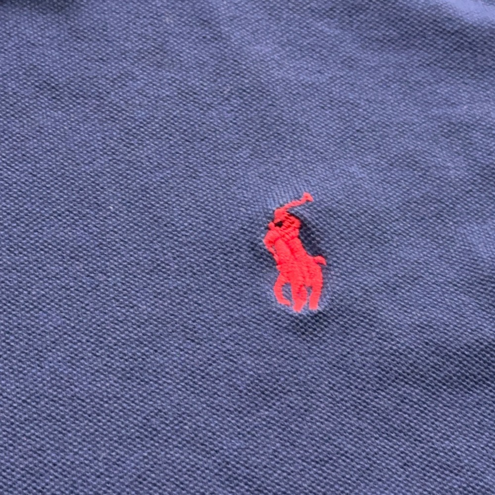 Polo Ralph Lauren Polo Shirt Womens M Navy Blue Slim Fit Short Sleeve Cotton - Picture 5 of 13